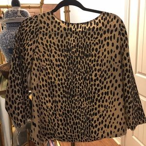 Cute J Crew Leopard Blouse Size Sm